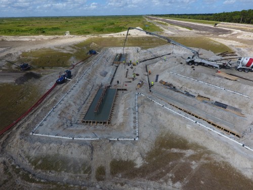 Another view of a C-44 reservoir pump station in the Everglades that pumps water to a storm water treatment area, helping to reduce the number of high flow events.
