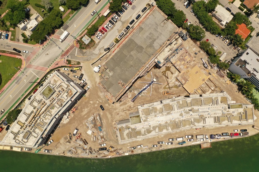 Built on a man-made island, the foundation structures of the Bella Isla Apartments in Miami Beach demanded a man-made waterproofing solution