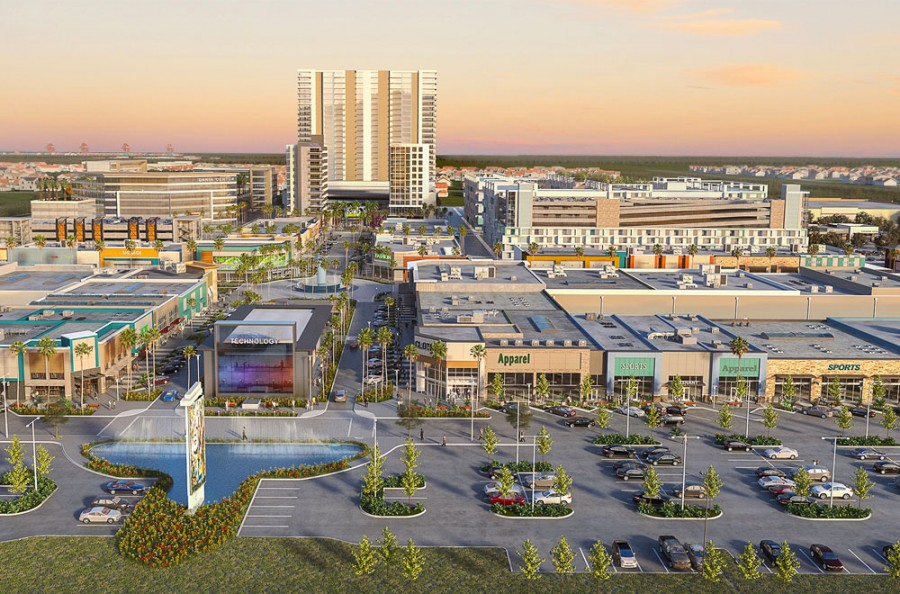 A PENETRON ADMIX house: The $800 million Dania Pointe mixed use development in Fort Lauderdale, FL, features retail shops, restaurants, offices, hotels, luxury apartments and a public event space.