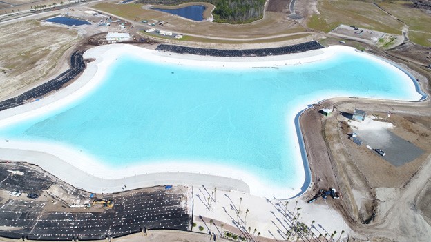 The PENETRON ADMIX-treated concrete lagoons in St. Augustine, Florida, cover an incredible 14 acres