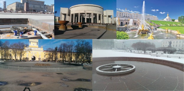 Water fountains require constant maintenance, especially in the cold Russian climate, to avoid rapid deterioration. PENETRON crystalline technology provides crucial durability.