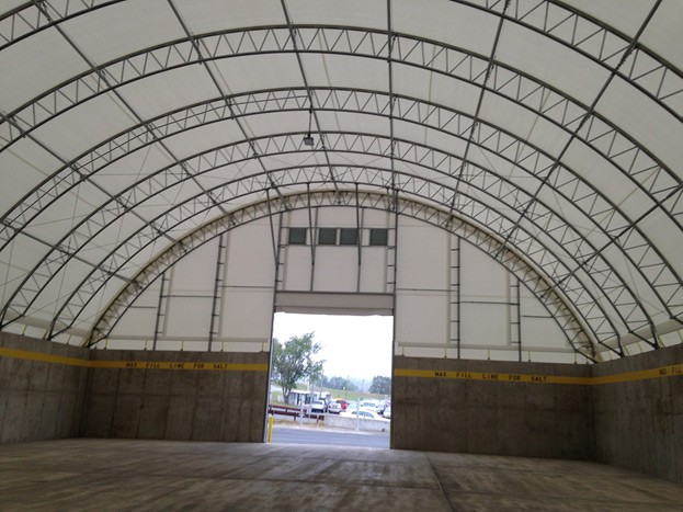 PENETRON crystalline technology provides chloride ion resistance to the concrete depot at Holmdel, NJ, where 4,500 tons of road salt are stored.