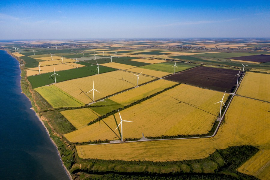 At full capacity, the 167 turbines (generating 3.8MW each) of the Prymorsk wind farm will help Ukraine meet national energy targets of 11% sourced as renewable energy