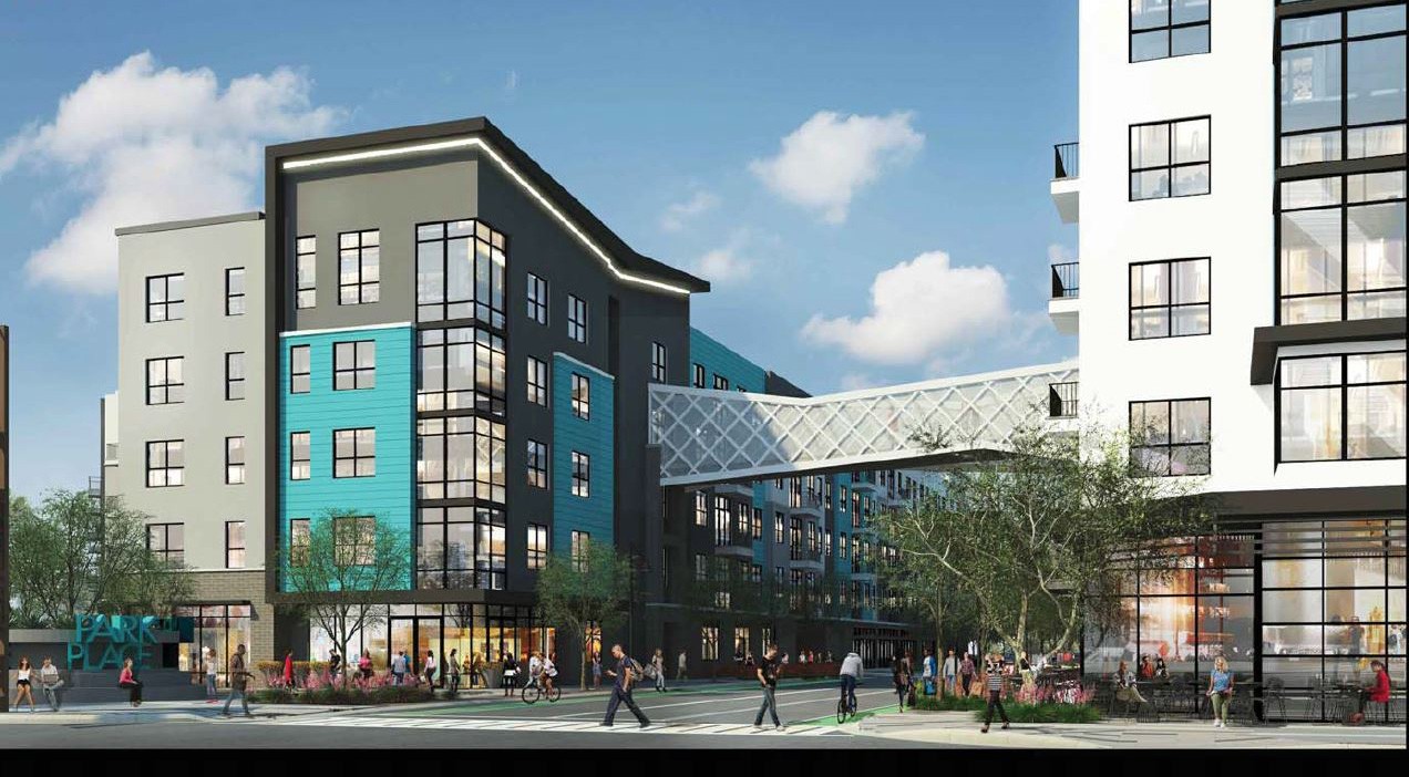 Park Place Tempe offers luxury housing for 782 students (1- to 4-bedroom layouts) with many amenities, shops and restaurants on the ground floor, and underground parking.