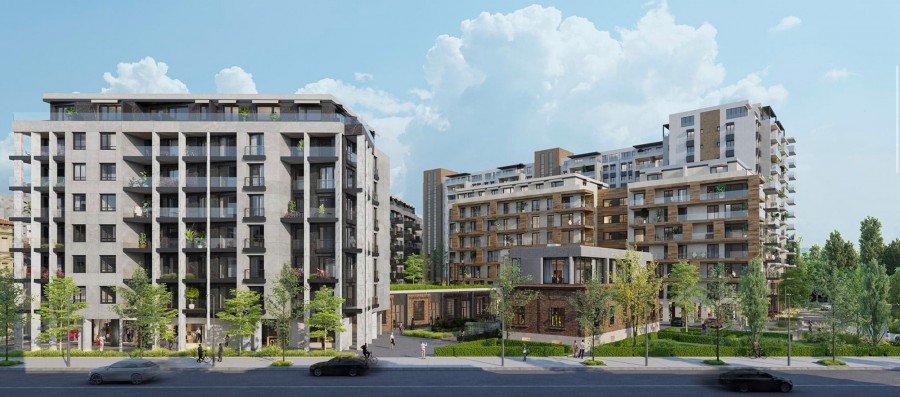 The Novi Dorćol mixed-use community is an urban renewal project built in the former industrial quarter of Belgrade that combines new and 19th century historical structures.