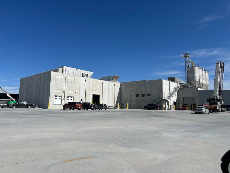 Wide view of meat processing plant in North Platte