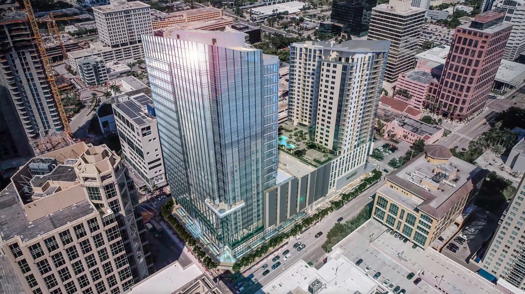 The Main Las Olas complex faces constant groundwater pressure. The Penetron System was applied to secure the below-grade concrete structures.