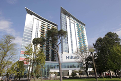 The newest Hilton Hotel features striking architecture and PENETRON crystalline technology