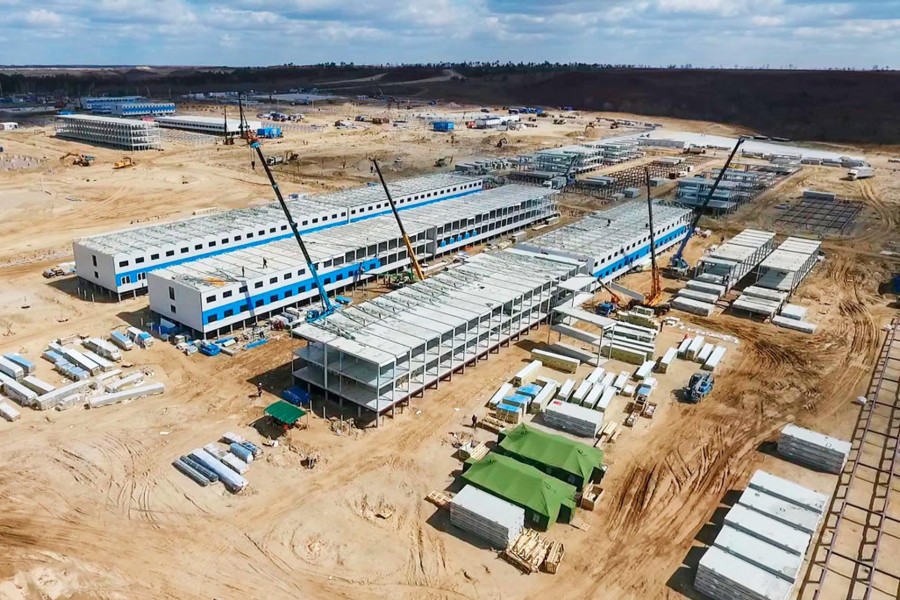 The six production lines of the Amur Gas Processing Plant are being built as Gazprom’s production capacities in Siberia come online.