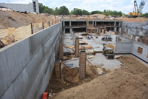 The City Springs project architect specified Penetron crystalline technology for the underground parking garage and basement of the arts center and town office building.