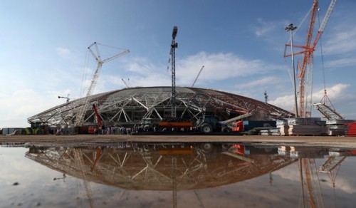 Both the concrete foundation and the adjacent water treatment plant of the Cosmos Arena in Samara were treated with PENETRON ADMIX.