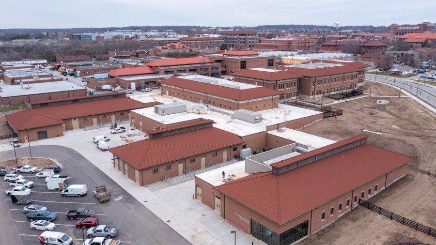 Purdue’s new Veterinary Medical Hospital Complex offers a new hospital for horses, a stand-alone facility for farm animals, and the new and expanded Small Animal Hospital.