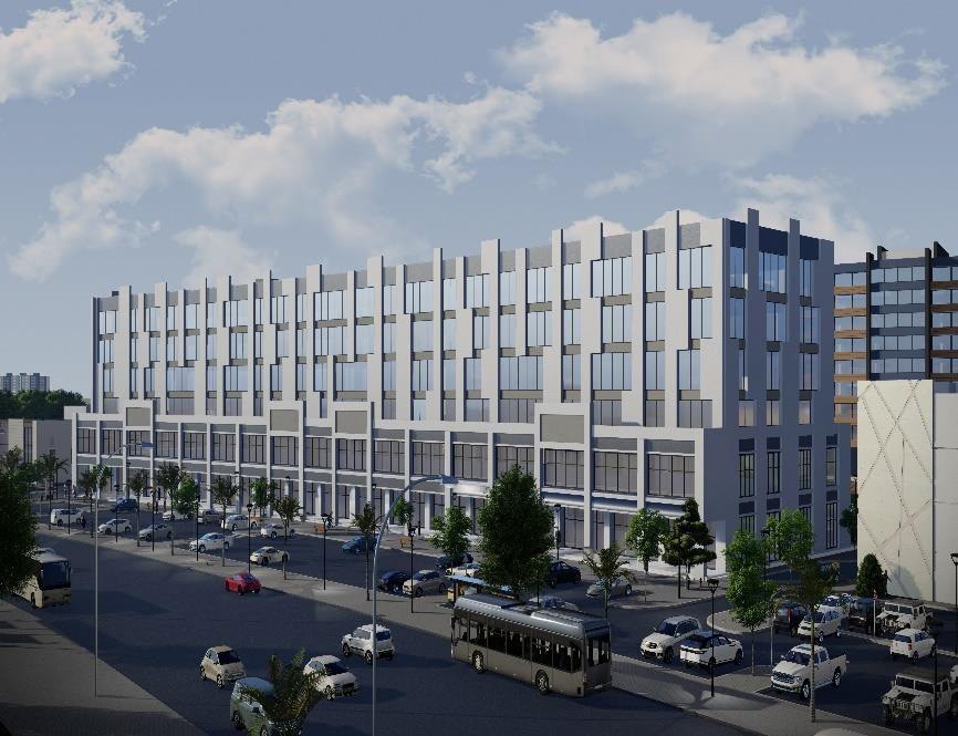 The Podium, a six-floor office building (4,000 m2) with retail shops on the ground floor, was completed in the first phase of construction in Benghazi, Libya.
