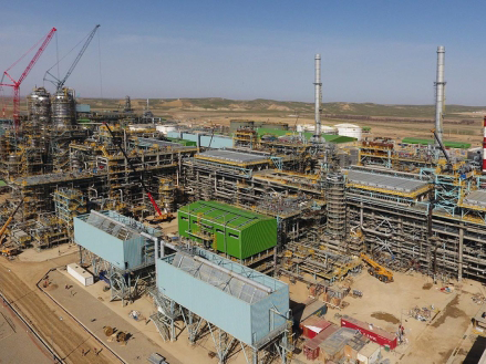 The gas-to-liquid (GTL) plant in Uzbekistan uses a unique distilling process to purify methane into a range of fuels, including: diesel, kerosene, naphtha, and liquefied gas.
