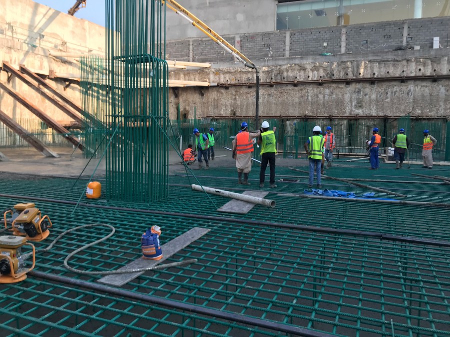 PENETRON ADMIX was used to treat about 7,850 cubic yards of concrete for the foundation slabs, and about 1,570 cubic yards for the retaining walls
