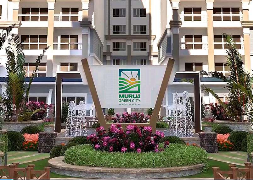 The Muruj Green City multi-use complex comprises about 12,000 residential units housed in 45 (!) towers, office and commercial buildings, schools, hospital, and sports facilities.