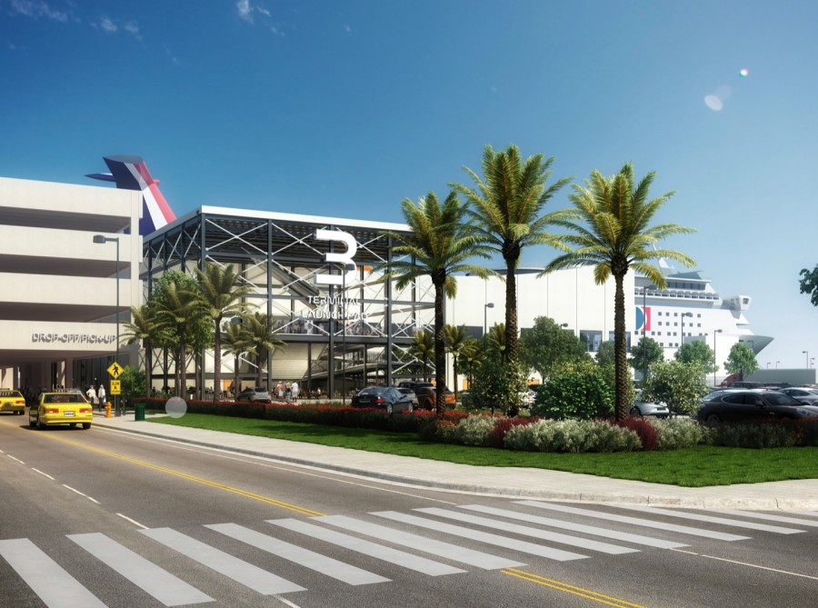 A $163 million project, the new Port Canaveral (CT3) terminal is used by Carnival Cruise Line as the home berth for both the Carnival Liberty and Carnival Mardi Gras ships.