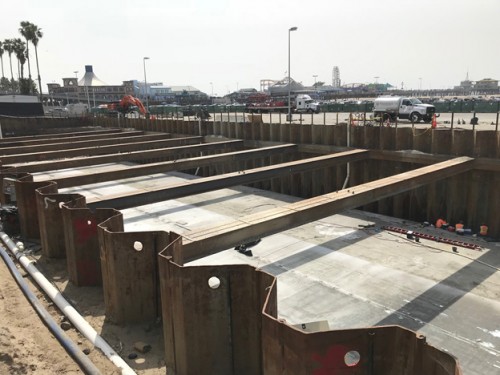These massive (PENETRON-treated) concrete boxes, located underground, now capture all the runoff from the downtown area of Santa Monica whenever it rains.