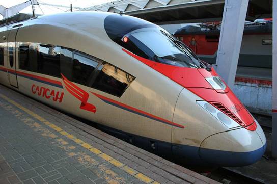 The Sapsan high speed railway cuts travel times between St. Petersburg and Moscow to 3-½ hours, essentially making it even quicker than a commercial jet.