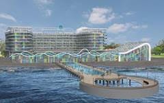 This artist rendering of the Shekvetili Five Star Hotel in Georgia shows the hotel’s seaside environment that makes PENETRON crystalline technology a must